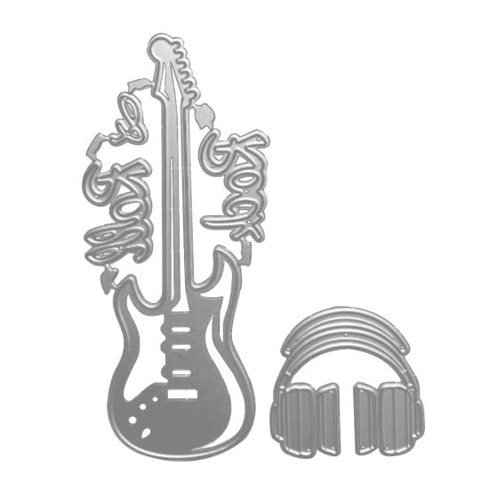 

Гитарная гарнитура, металлические штампы, сделай сам, скрапбук, бумажные карты, альбом, трафарет для рукоделия серебряный