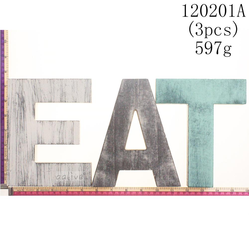 Wooden EAT Letters Wall Mounted Decorative Signs Hanging Pendant As shownEAT
