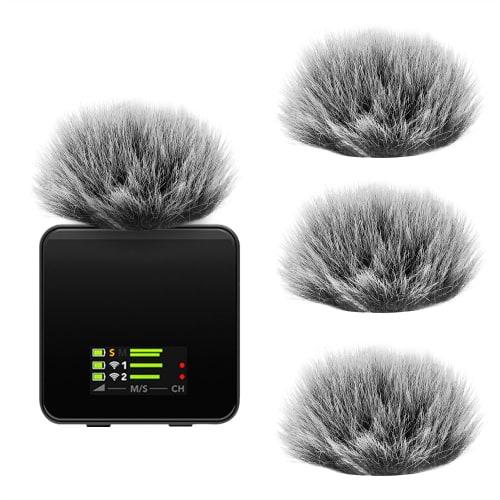 Geekria Fur Mic Windscreen for Creators, Compatible with Rode Wireless GO Gen 3 III, GO 2, PRO, and ME, Dead Cat Microphone Wind Muff, Microphone Wind