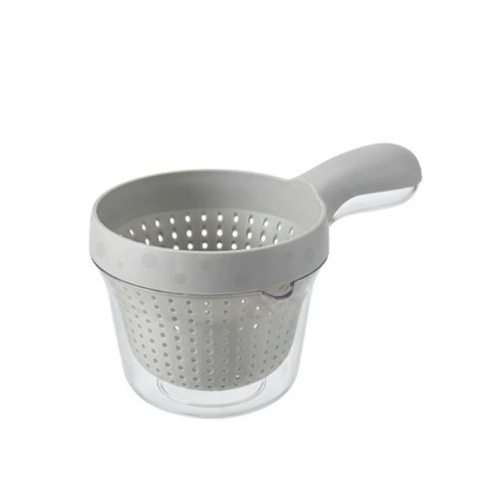 Detachable Drainage Basket Plastic Fruit Washing Basket Portable Fruit Vegetable Basket  Household серый