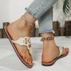 Modestil Flacher Boden Mode Trendige Damen Strandsandalen Outdoor-Bekleidung Rutschfest Outdoor Vielseitige Damen Hausschuhe Zehensandalen Damen