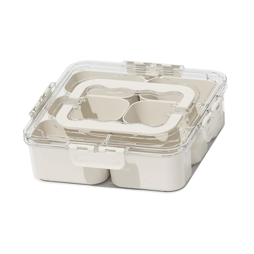 Compartment Food Container Grade Seasoning Box Kitchen Transparent Storage Spice Organizer