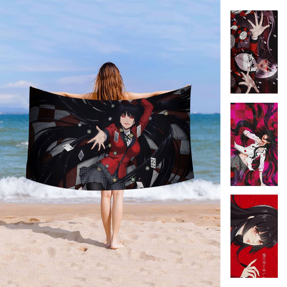 Comic K-kakegurui Microfiber Beach Towel Absorbent Quick Dry Soft Yoga Swimming Resort Mountain Climbing Towel