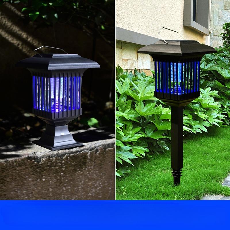 1Pc Solar Mosquito Killer Lamp Outdoor Mosquito Killer Household Physical Shock Mosquito Repellent Outdoor Courtyard Balcony Lighting