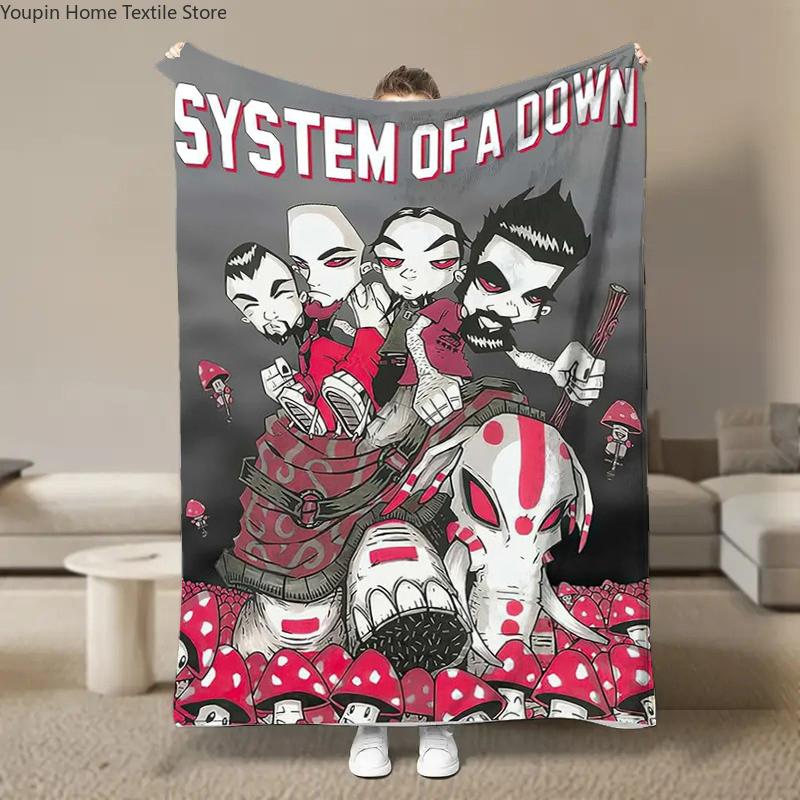 8 Size Heavy-Metal-Band Flannel Blanket Throw Blanket Tourist Blanket Fashion Sofa Blankets Nap blankets for beds Kid Adult Gift