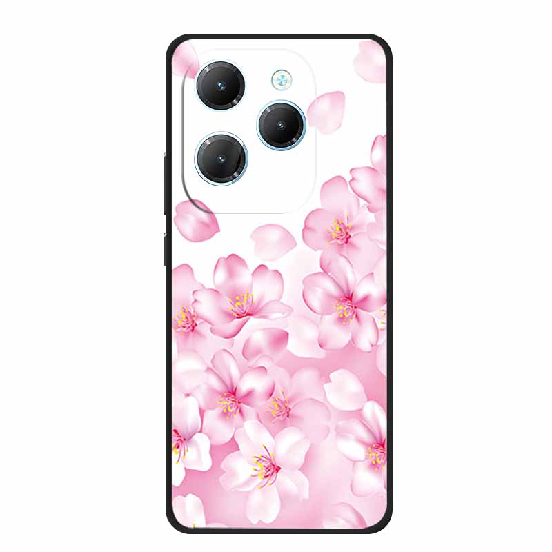 For Infinix Hot 40 Pro Case Hot40 Pro Black Silicone Soft Phone Case For Infinix Hot 40 Pro Back Cover Case 6.78" Cute Cartoon
