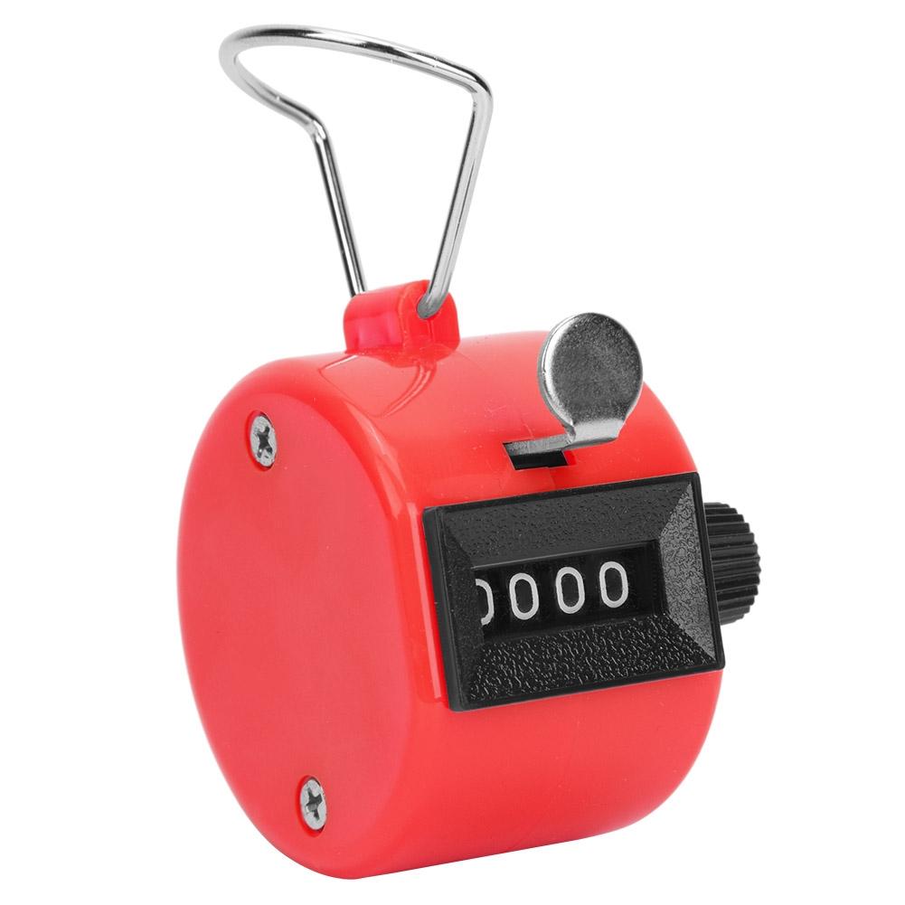 BERM Hand Tally Counter 4-Digits Plastic Knob Reset Handheld Counting Tool with Hook