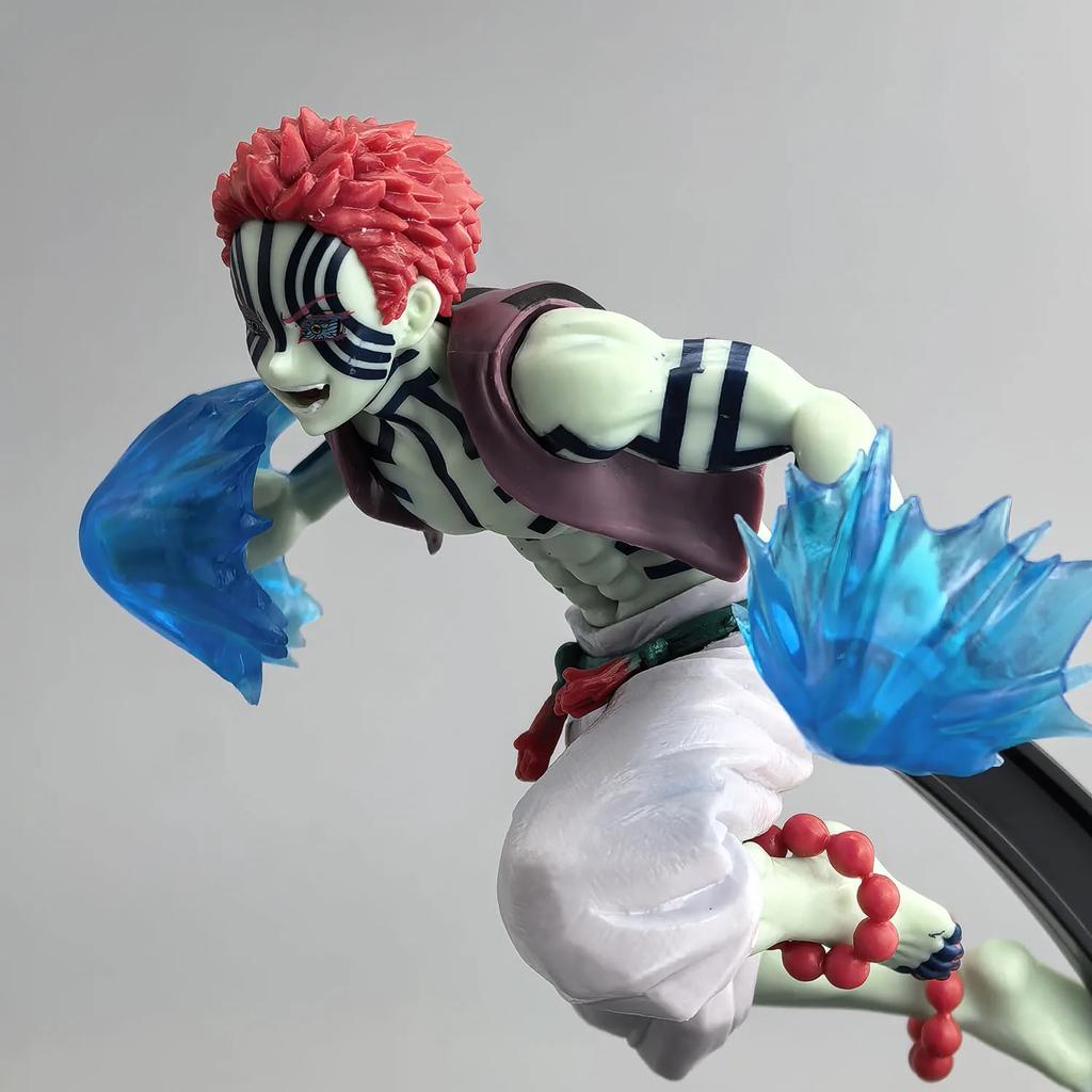 Bandai 15cm Demon Slayer Figures Slayer Akaza Doll Figurine Warrior Action Figure Model Toys Anime Model Figure Car Doll