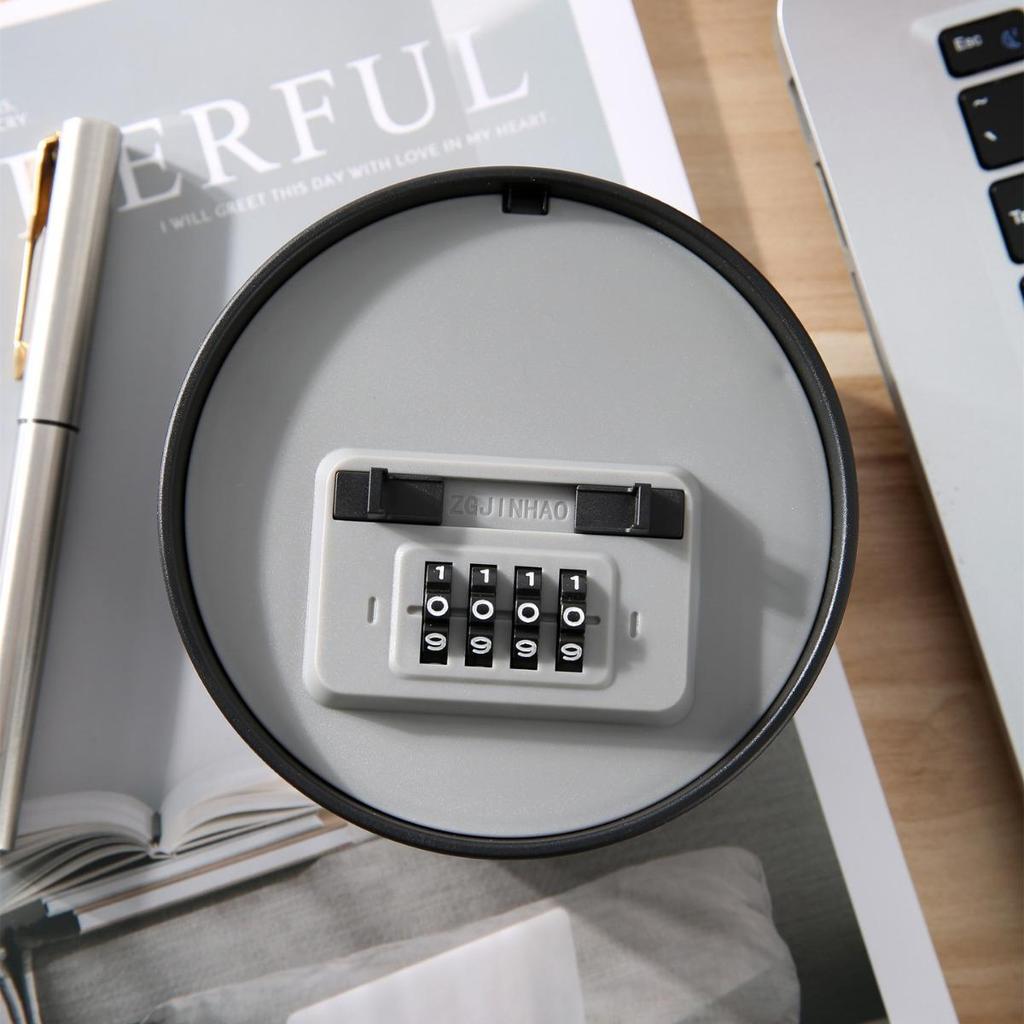 Temporary Key Storage Box for Construction Sites and Dorms with Anti-Theft Lock and Peephole