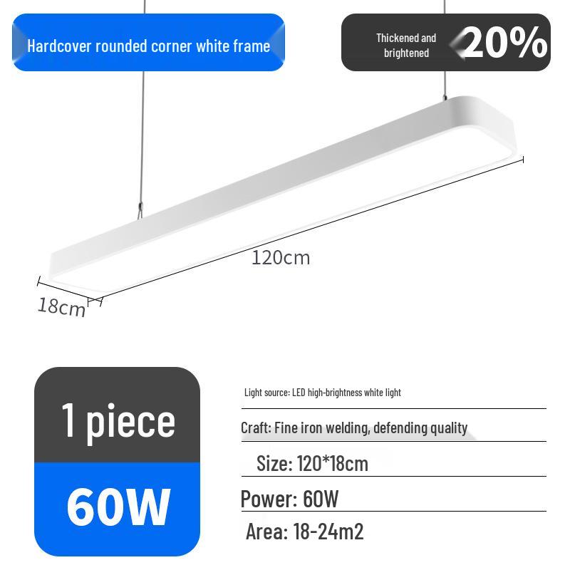 Ultra-Bright LED Pendant Light for Office, Barber Shop, Classroom, Gym, and Supermarket Ceilings