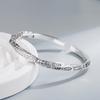 Silver-Plated Bohemian Mobius Strip Cuff Bracelet for Women