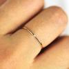 Minimal Zircon Simple Tiny Rings For Women 1mm Full Round Minimalist Thin Dainty Stacking Ring Fashion Jewelry Items KCR101