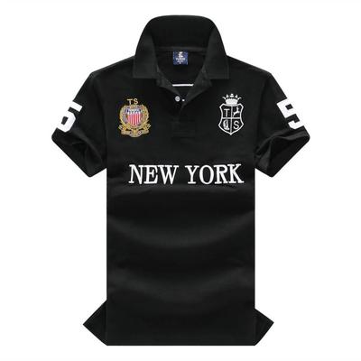Nya sommar herr pikétröjor Stor designer Original NYBRODERAD Kortärmad Fritidssport Lös skjorta