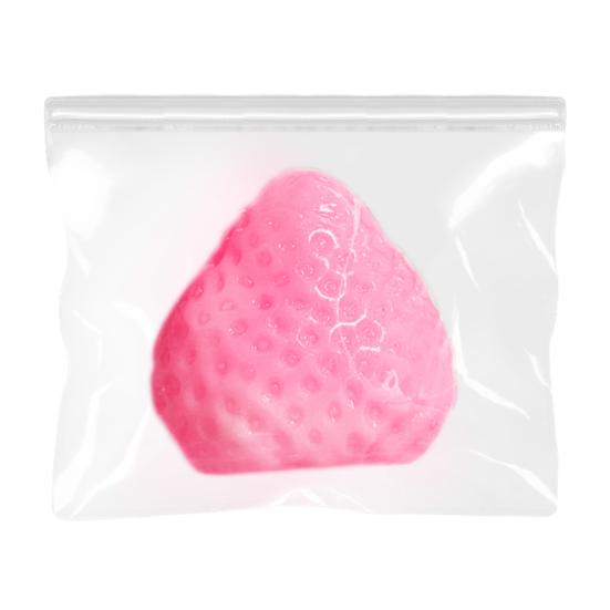 Strawberry Squeeze Toy Stress Relief Rød Rosa Klar Frukt Knip Sensorisk Leke Barn Tenåringer Voksne Myk TPR Stress Ball Simulering Mat Fidget Toy