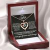 Two-Color Water Drop Zodiac Heart Pendant Necklace with Engravable Name