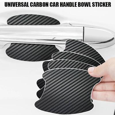 Universal Auto Carbon Fiber Griff Schüssel Aufkleber Für BMW E46 E60 E87 E90 F10 F30 Golf 4 5 6 7 Fiat 500 Peugeot 206 207 208 Passat