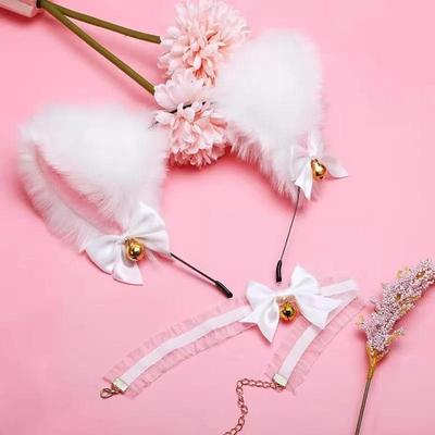 Cute Fashion Hair Decor 2pcs/1Set  Beautiful Role-playing Cat's Ear  Masquerade Role-playing Accessories Bow Knot Bell Headdress