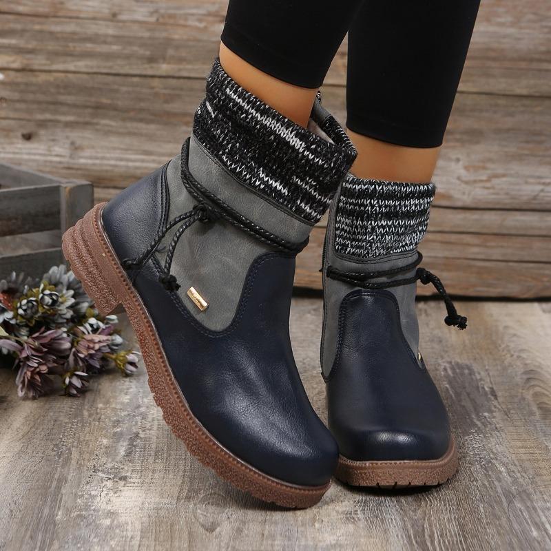Large size short Martin boots women's autumn and winter new thick heel side zipper Martin boots wish Yama