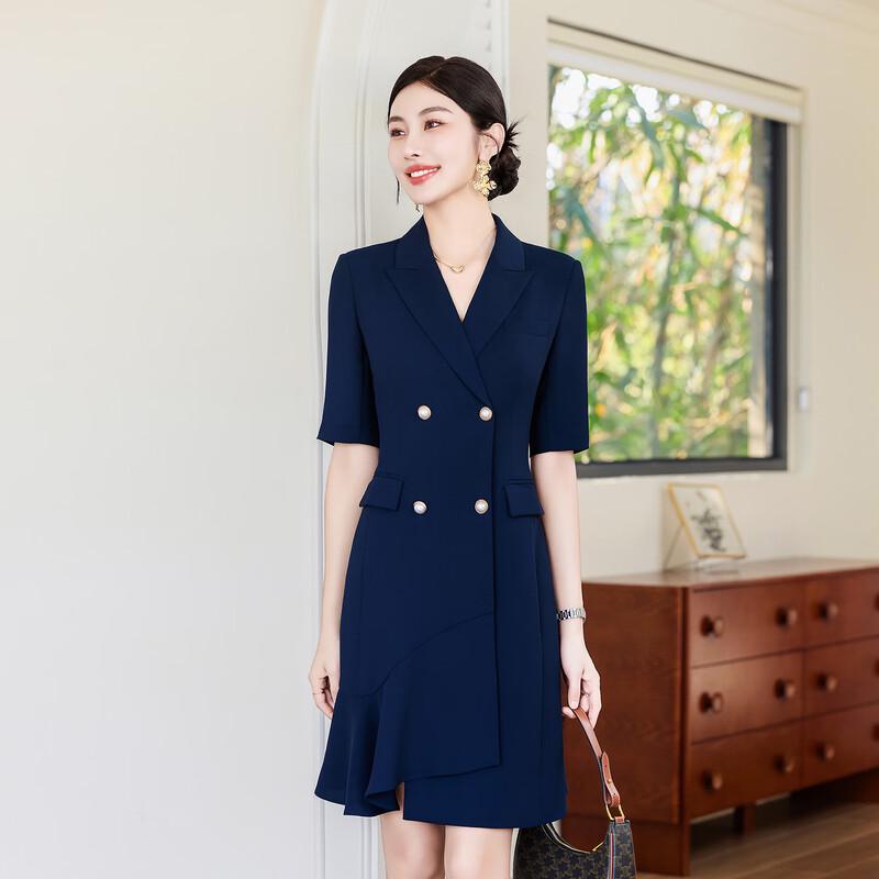 

Элегантное профессиональное платье-костюм А-силуэта для женщин Trolman 3XL