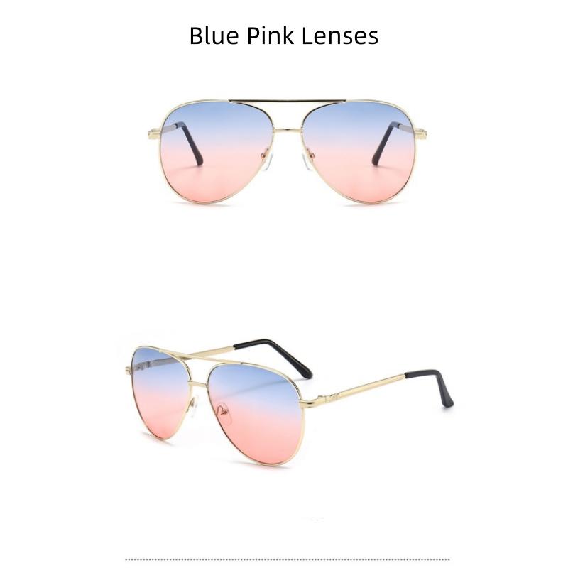

Солнцезащитные очки для женщин и мужчин с градиентными линзами, модные солнцезащитные очки в металлической оправе, очки-авиаторы для пляжного отдыха, защита от ультрафиолета Uv400, солнцезащитные козырьки синий
