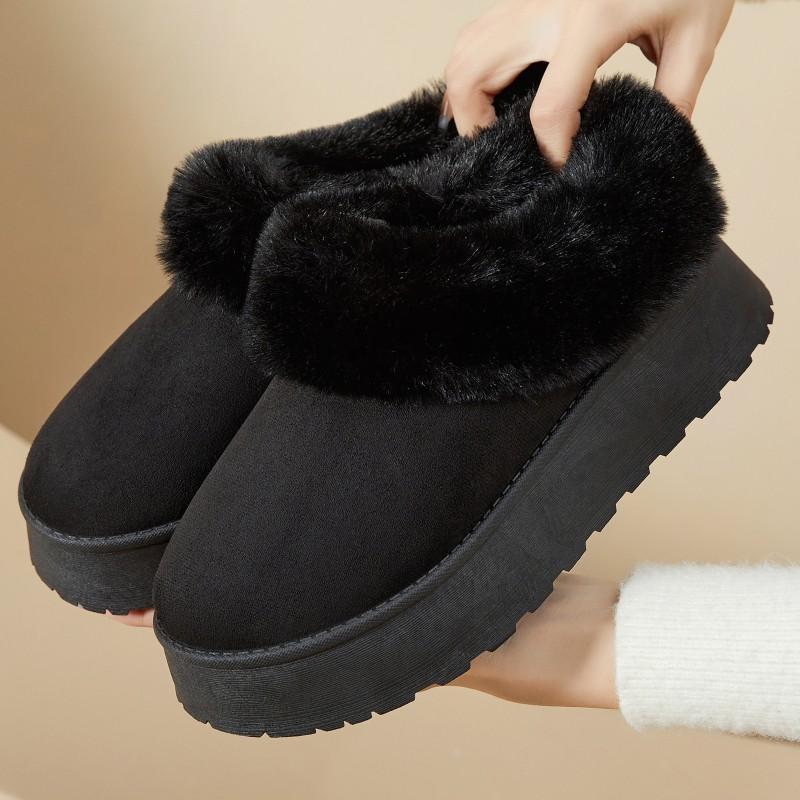 Womens Winter Snow Boots Warm Fleece Lined Thick Sole Fashionable Short Comfortable Casual Shoes