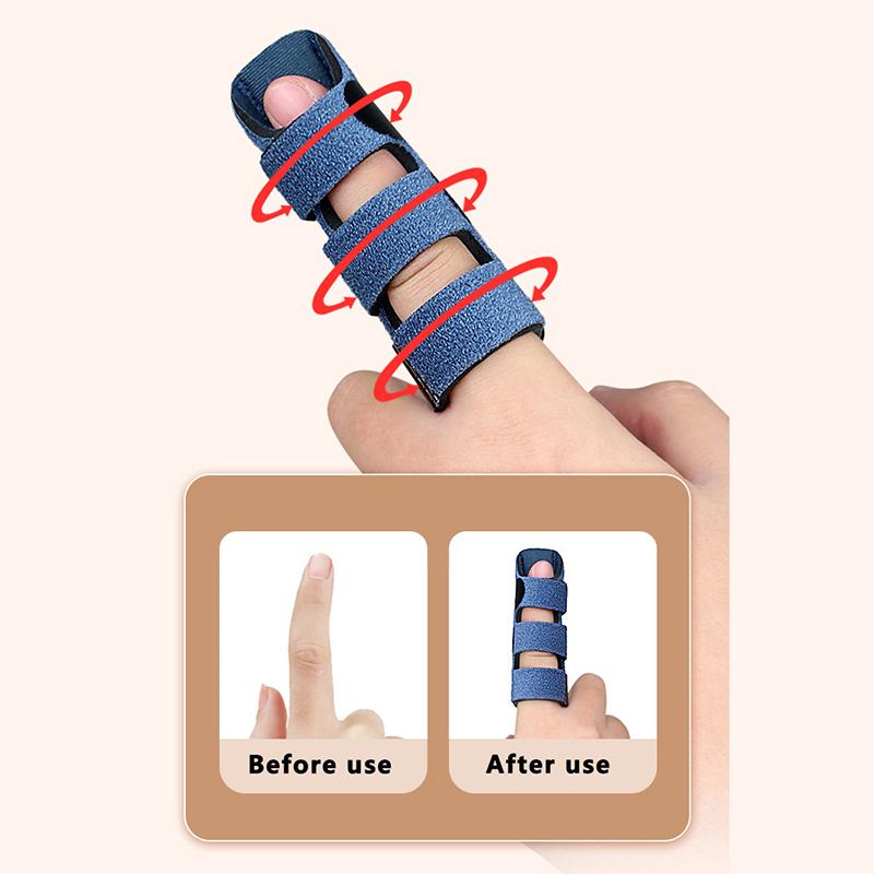 1PC Adjustable Trigger Finger Splint Brace Support with 3 Fixing Belts for Middle Ring Index Pinky Thumb Straightener Aid