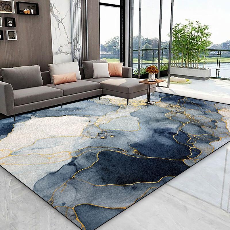 European Style Abstract Carpet for Living Room Luxury Home Decoration Non-slip Large Area Rugs Bedroom Washable Sofa Floor Mats