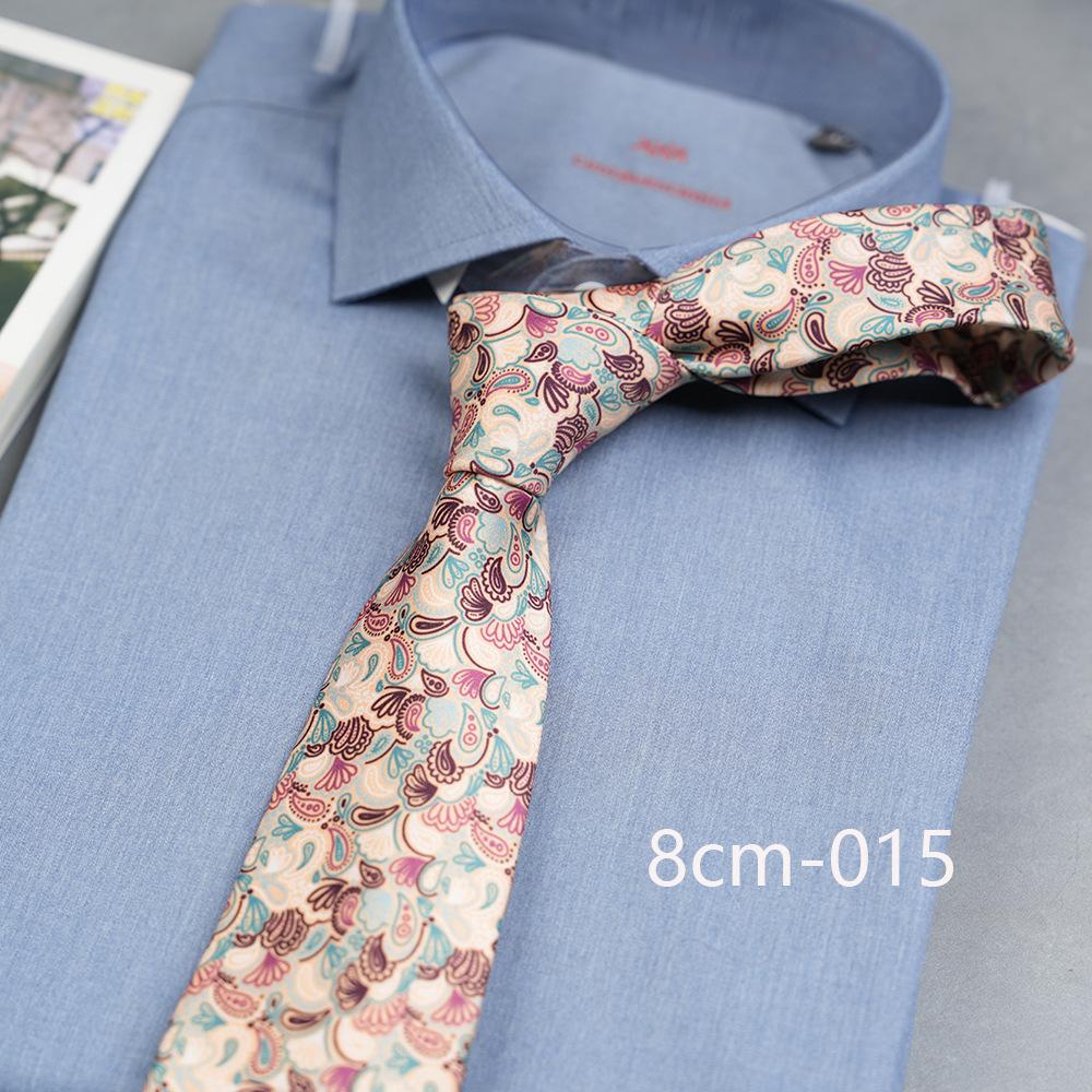 Vintage Casual Floral Print 8Cm Wide Version Hand Tie Daily Suit Accessories