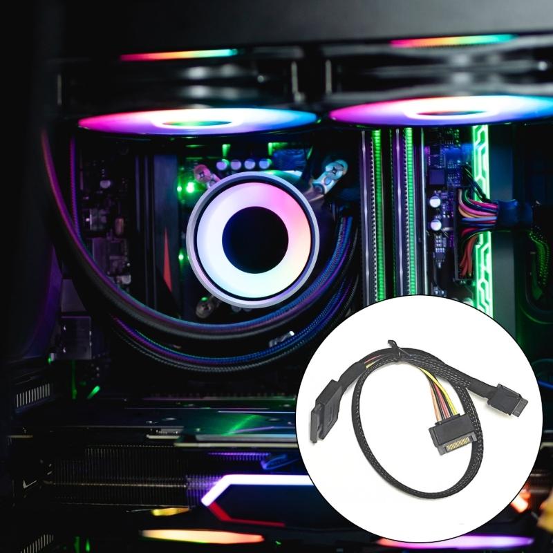 50cm Oculink PCIe SFF8611 Male To SFF8639 Female U3 Hard Drive Cable for NVMe and PCIe