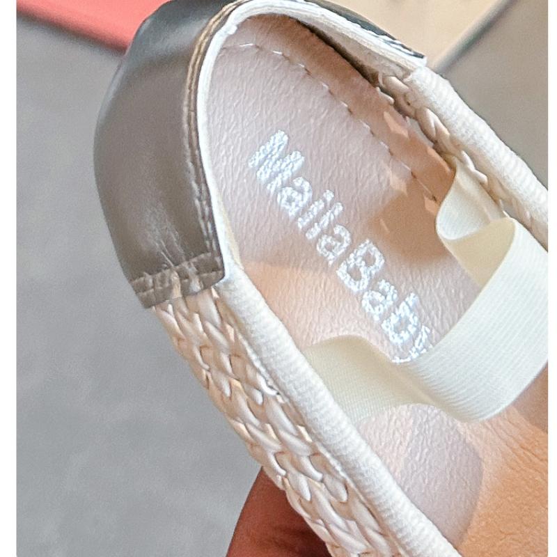 Summer New Breathable Versatile Bow Girls Hollow Comfortable Soft-soled Leather Shoes
