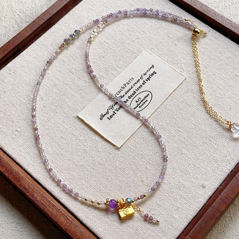 Purple Titanium Ghost Faceted Long Life Lock Triple Circle Bracelet Necklace Adjustable Bracelet Bracelet