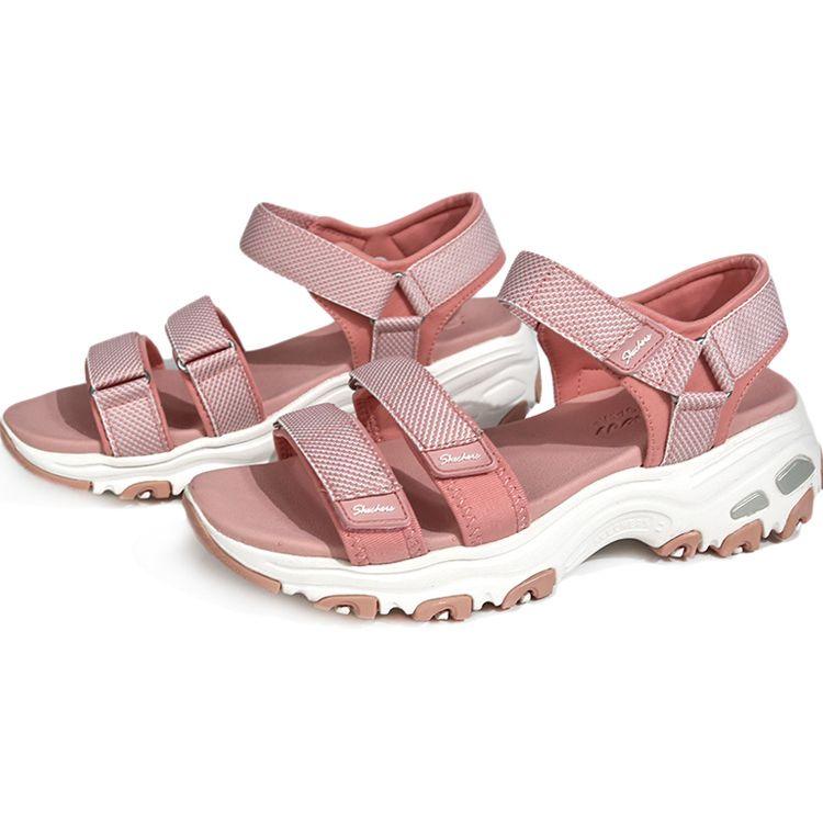 Skechers DLites Comfortable Simple Beach Sandals Women Sandals Pink 31657-LTPK