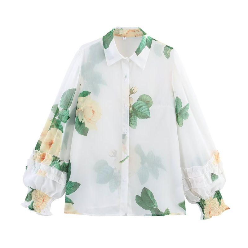 Jnleaog Spring New Arrival Women's Clothing Fashion Style Stylish Fashion Long Sleeve Print Shirt