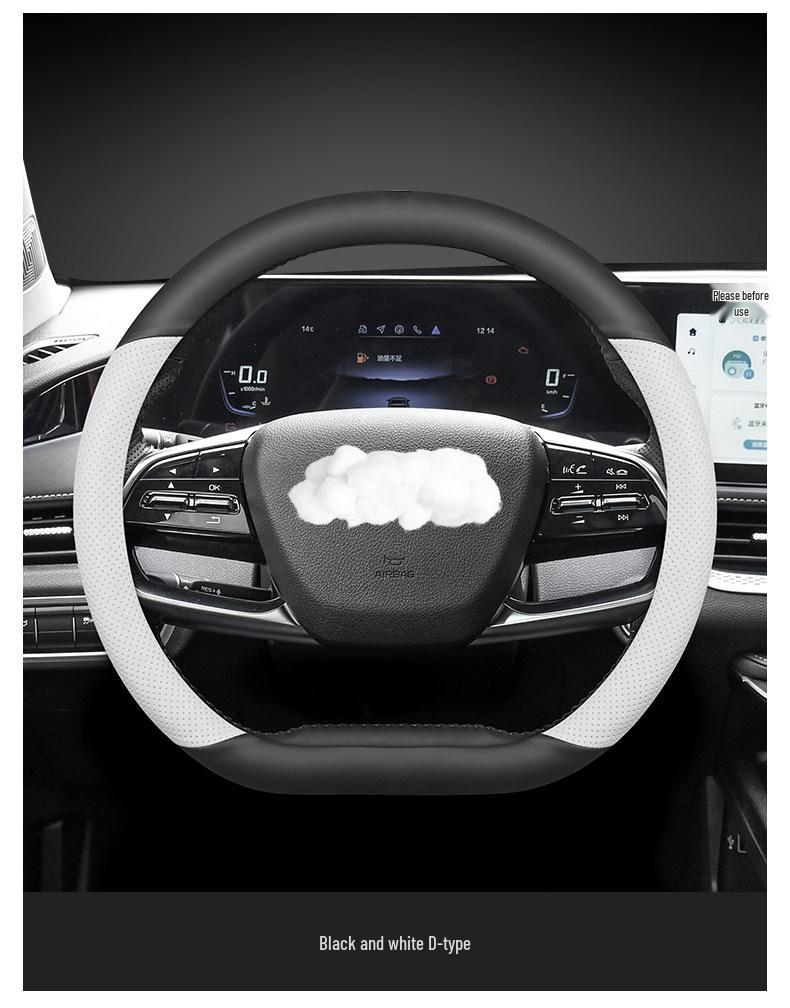 2023 Feifan F7 Steering Wheel Cover: Ultra-Thin, Anti-Slip, Wear-Resistant Genuine Leather, All-Season Universal Fit
