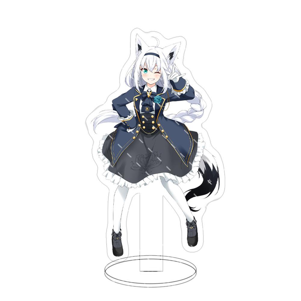 15cm Hololi Virtual Hostess New Cartoon Characters Acrylic Cosplay Stand Model Creative Office Decorations Cute Permanent Recording Fans
