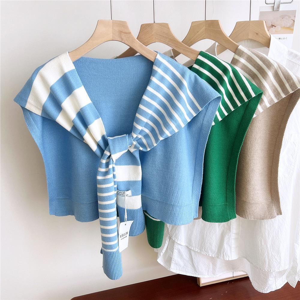 Neuer Schulterschal, Schal, Damen, falscher Kragen, Schulterschutz, Schal, klimatisiertes Zimmer, Leibchendekoration gepaart mit Nackenschutzknoten