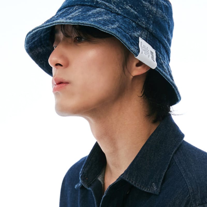 SLEEPYSLIP SCRATCH BLUE DENIM BUCKET HAT