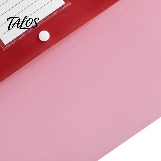 Plastic Project Folders 8Pcs Document Folders, A4 Size File Envelopes with Snap Button And Student Test Paper Organizers Label Pocket, Thickened
