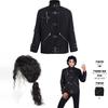 Michael Jackson Dark Style Performance Jacket With Polyester Material For Stage And Party Wear