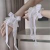 2PCS Elegant Lace Hand Sleeve Japanese Korean Style Wrist Cuffs For Cosplay And Photoshoot Comfortable Elastic Design