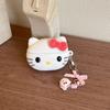 Cute Flocking Kt Cat AirPods Pro Apple Bluetooth Headset Case 1/1/1 Generation Cartoon Protective Case for Women