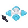 50Set 4 Outlet Water Nozzle Kit Atomizing Sprinkler Garden Irrigation Accessory Lake Blue
