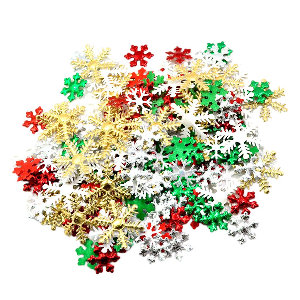 

Holiday Snowflake Fabric Embellishments Multisize Christmas Crafting Supplies for Home Party Decorations різнокольоровий
