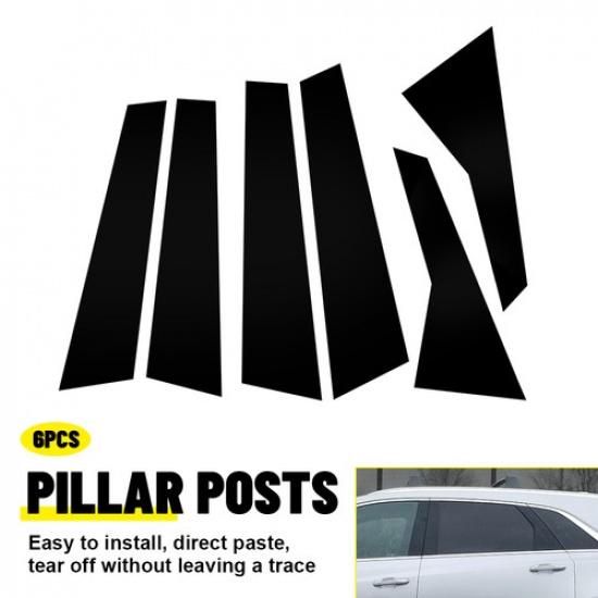 Window Pillar Posts Door Trim Gloss Black Piano Cover For Cadillac XT5 17- N