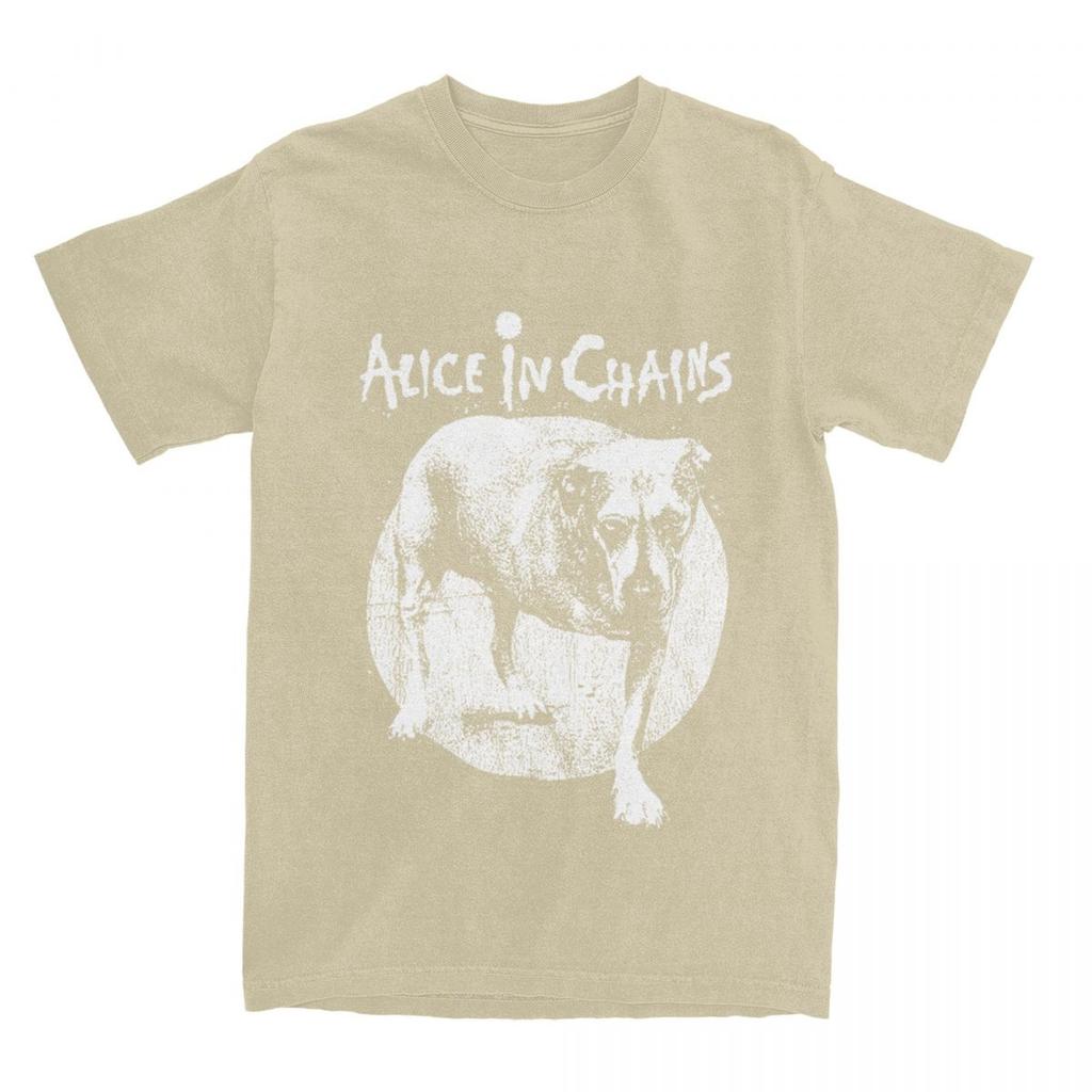 Men Women T Shirt Alice In Chains Rock Art Animal DOG T Shirts Hip Hop Summer Tee Shirt Y2K Basic Design Cotton Clothing Gift