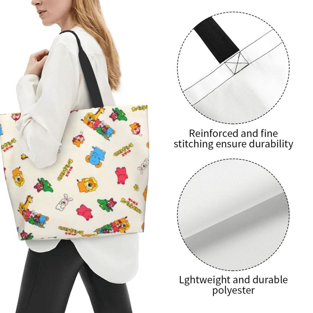 Tabekko Doubutsu Eco Bag, Body Bag, Mother's Bag, Shopping Bag, Large Capacity, Women's Tote Bag, Handbag, Convenience Store Bag, Shopping Bag, Lightw