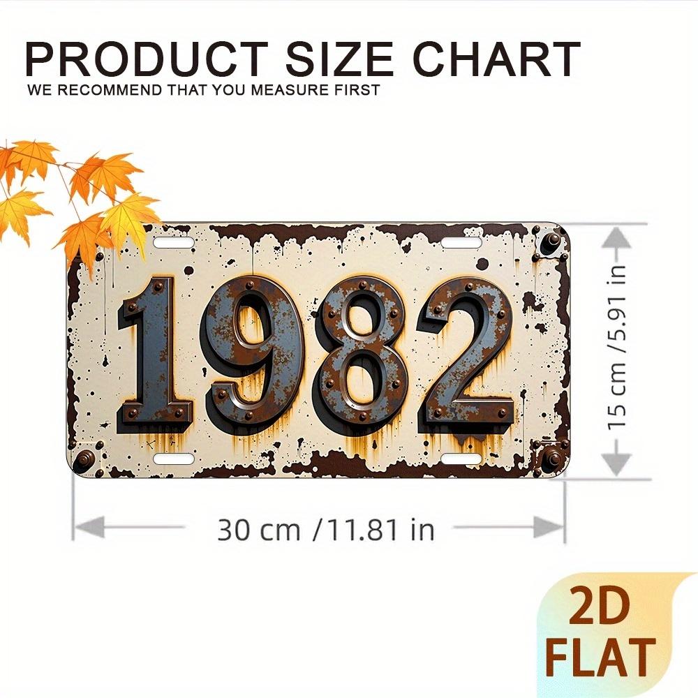 

D Flat Vintage Metal Sign Rustic Aluminum Wall Decor with Bold Numbers Distressed Finish xcm D Flat HD Pri 15x30cm(5.9x7.8inch)