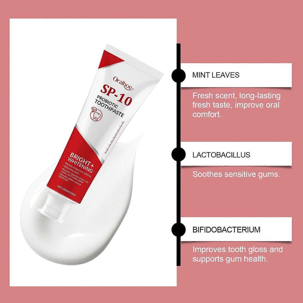 Probiotic Toothpaste Protects Gums, Cleans Teeth, Freshens Breath, and Provides