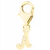 Gold Pendant with Initial Letter Symbol Letter Initial A Silver 925