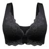 Reggiseno da donna push up chiusura frontale in pizzo tracolla larga tinta unita supporto seno senza cuciture